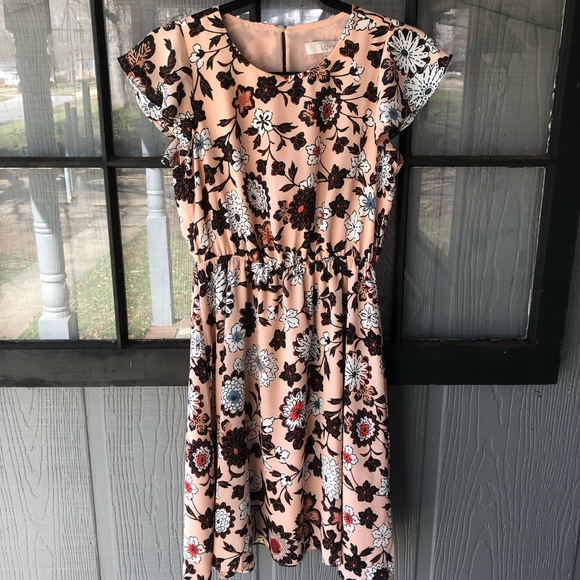 LOFT Dresses & Skirts - 🕗FINAL PRICE🕗LOFT Blush w/Floral Print Dress
